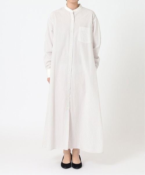 JOURNAL STANDARD relume（ジャーナルスタンダード　レリューム）の「タイプライターワッシャークレリックワンピース◆（ワンピース・レディース・グレー/ブルー・FREE）」の9枚目の写真