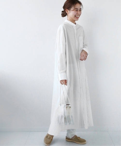 JOURNAL STANDARD relume（ジャーナルスタンダード　レリューム）の「タイプライターワッシャークレリックワンピース◆（ワンピース・レディース・グレー/ブルー・FREE）」の14枚目の写真