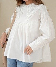 DAY CLOSET | レディース ボリューム袖のレトロビッグカラーブラウス(シャツ/ブラウス)