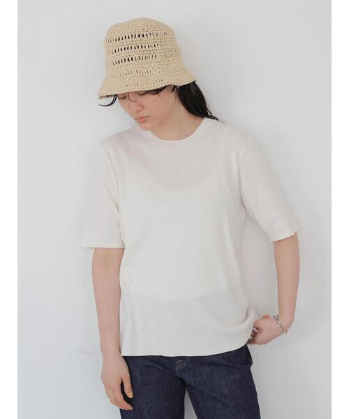 AMERICAN HOLIC（アメリカンホリック）の「Tシャツライクニットプルオーバー　＊（ニット/セーター・レディース・オフホワイト/サックスブルー/その他7/ネイビー・L/M）」の6枚目の写真