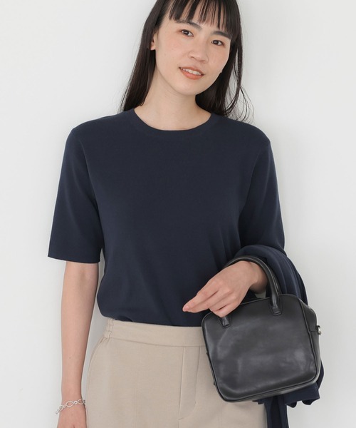 AMERICAN HOLIC（アメリカンホリック）の「Tシャツライクニットプルオーバー　＊（ニット/セーター・レディース・オフホワイト/サックスブルー/その他7/ネイビー・L/M）」の3枚目の写真