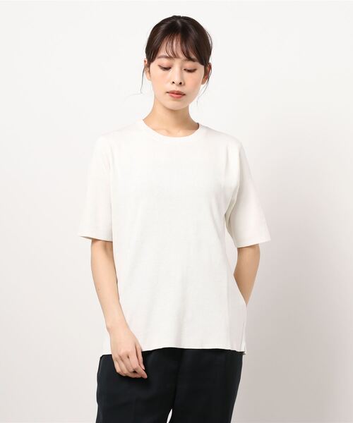 AMERICAN HOLIC（アメリカンホリック）の「Tシャツライクニットプルオーバー　＊（ニット/セーター・レディース・オフホワイト/サックスブルー/その他7/ネイビー・L/M）」の7枚目の写真