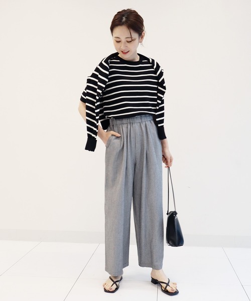 AMERICAN HOLIC（アメリカンホリック）の「Tシャツライクニットプルオーバー　＊（ニット/セーター・レディース・オフホワイト/サックスブルー/その他7/ネイビー・L/M）」の9枚目の写真