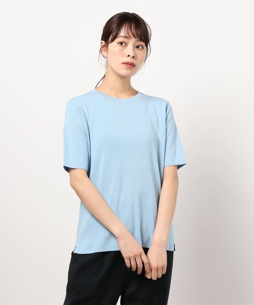 AMERICAN HOLIC（アメリカンホリック）の「Tシャツライクニットプルオーバー　＊（ニット/セーター・レディース・オフホワイト/サックスブルー/その他7/ネイビー・L/M）」の13枚目の写真