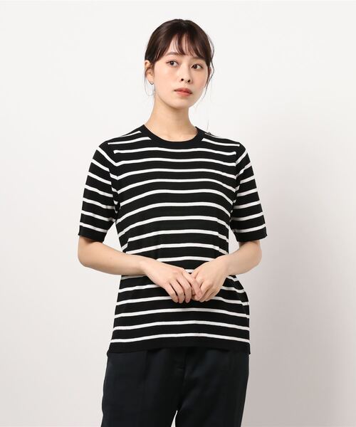 AMERICAN HOLIC（アメリカンホリック）の「Tシャツライクニットプルオーバー　＊（ニット/セーター・レディース・オフホワイト/サックスブルー/その他7/ネイビー・L/M）」の14枚目の写真