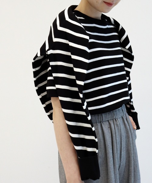 AMERICAN HOLIC（アメリカンホリック）の「Tシャツライクニットプルオーバー　＊（ニット/セーター・レディース・オフホワイト/サックスブルー/その他7/ネイビー・L/M）」の16枚目の写真