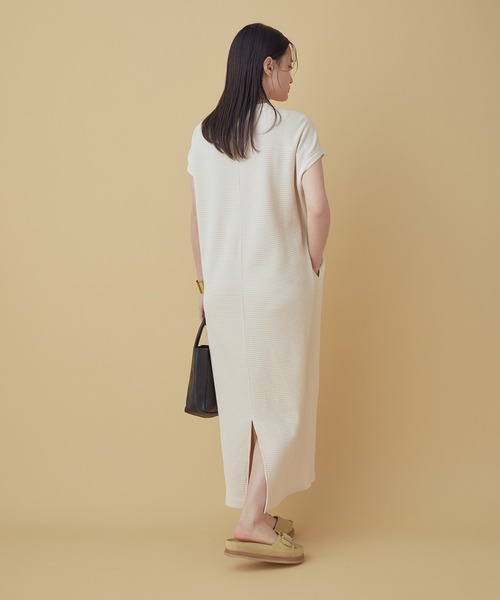 ADAM ET ROPE'（アダムエロペ）の「＜洗える＞サーマルスリーブレスワンピース（ワンピース・レディース・ブラック/キナリ・FREE）」の15枚目の写真