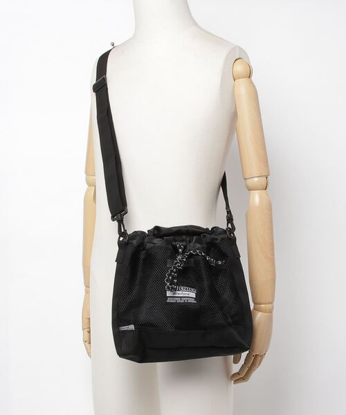 WEGO（ウィゴー）の「WEGO/メッシュ巾着ショルダー（ショルダーバッグ・レディース・ホワイト/ブラック・FREE）」の7枚目の写真