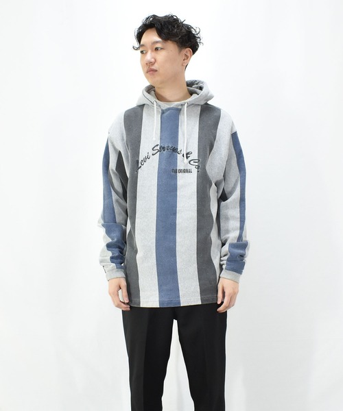 Levi's（リーバイス）の「【ヴィンテージ古着】90’s Levi's/リーバイス ストライプ プルオーバー パーカー（パーカー・メンズ・その他・MEDIUM）」の7枚目の写真