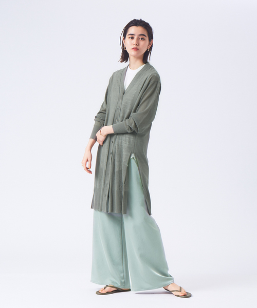 qualite（カリテ）の「ライトコットンリネンカーディガン（カーディガン/ボレロ・レディース・グレー/ホワイト/ブラック・フリー）」の4枚目の写真