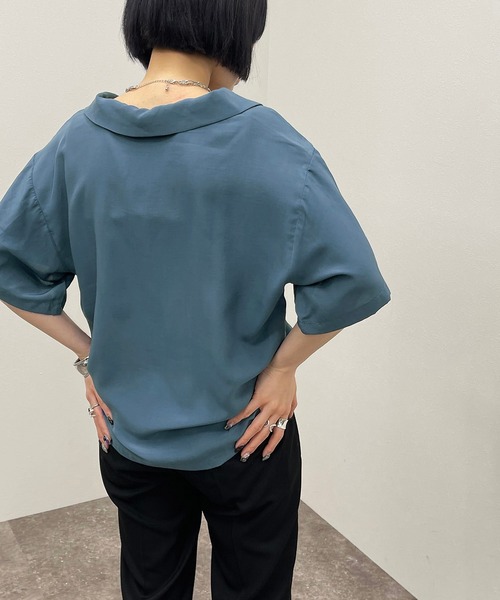 apres jour mignon(アプレジュールミニョン)の「アソート開襟シャツ【ZOZOTOWN限定アイテム】(シャツ/ブラウス・レディース・その他/ブラック/グレイッシュベージュ/ブルー・X-LARGE/フリー)」の17枚目の写真