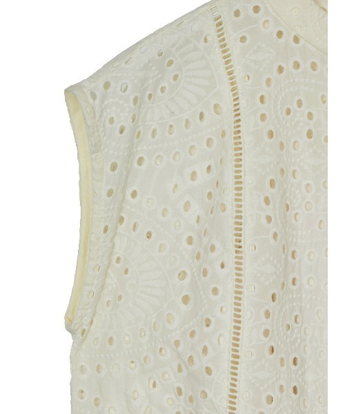 Ameri（アメリ）の「EYELET LACE SHIRT DRESS（ワンピース）」 - WEAR