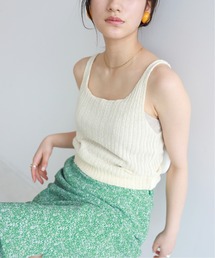 SLOBE citron. ビタミンカラーニットキャミソール【手洗い可能】◆