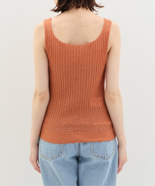 SLOBE citron.（スローブシトロン）の「SLOBE citron. ビタミンカラーニットキャミソール【手洗い可能】◆（キャミソール・レディース・オレンジ/アイボリー・FREE）」の7枚目の写真