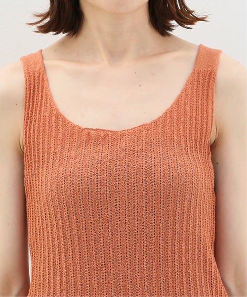 SLOBE citron.（スローブシトロン）の「SLOBE citron. ビタミンカラーニットキャミソール【手洗い可能】◆（キャミソール・レディース・オレンジ/アイボリー・FREE）」の8枚目の写真