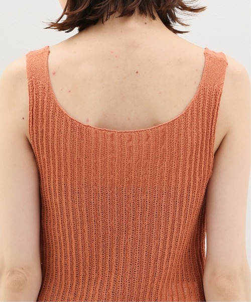 SLOBE citron.（スローブシトロン）の「SLOBE citron. ビタミンカラーニットキャミソール【手洗い可能】◆（キャミソール・レディース・オレンジ/アイボリー・FREE）」の9枚目の写真