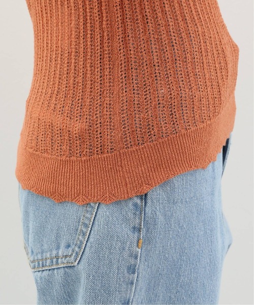 SLOBE citron.（スローブシトロン）の「SLOBE citron. ビタミンカラーニットキャミソール【手洗い可能】◆（キャミソール・レディース・オレンジ/アイボリー・FREE）」の11枚目の写真