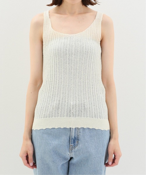 SLOBE citron.（スローブシトロン）の「SLOBE citron. ビタミンカラーニットキャミソール【手洗い可能】◆（キャミソール・レディース・オレンジ/アイボリー・FREE）」の15枚目の写真