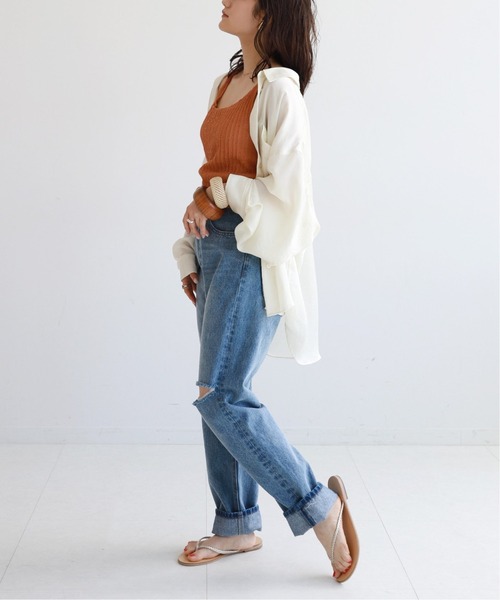 SLOBE citron.（スローブシトロン）の「SLOBE citron. ビタミンカラーニットキャミソール【手洗い可能】◆（キャミソール・レディース・オレンジ/アイボリー・FREE）」の21枚目の写真