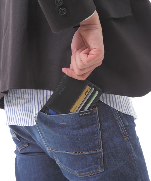 MURA（ムラ）の「薄型 本革 レザー フラグメントケース カードケース（カードケース・メンズ・ブラック/ダークブラウン/キャメル/ネイビー・FREE）」の13枚目の写真