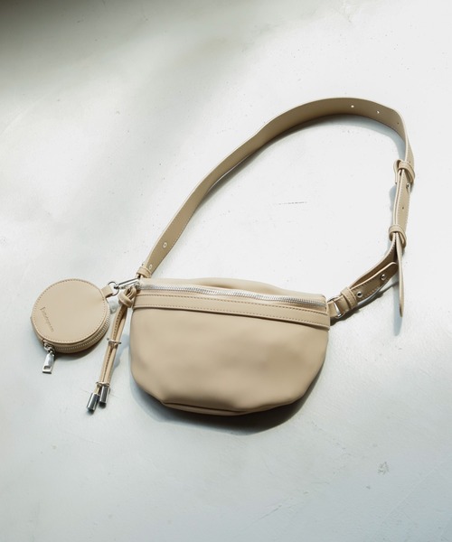 Birthday room（バースデイルーム）の「ポーチ付きボディバッグ（ボディバッグ/ウエストポーチ・レディース・ブラック/ベージュ・FREE）」の7枚目の写真