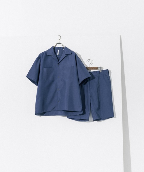 Ressaca（レサーカ）の「セットアップ ポリトロショートパンツ / ポケットオープンシャツ（セットアップ・メンズ・ブラック/ブルー/カーキ/グレー/モカ・M/L/XL）」の22枚目の写真