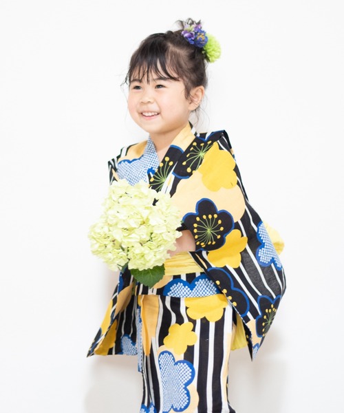 水着 着物 浴衣 浴衣子供浴衣3点セット 浴衣 ゆかた館グレース ユカタカングレース のファッション