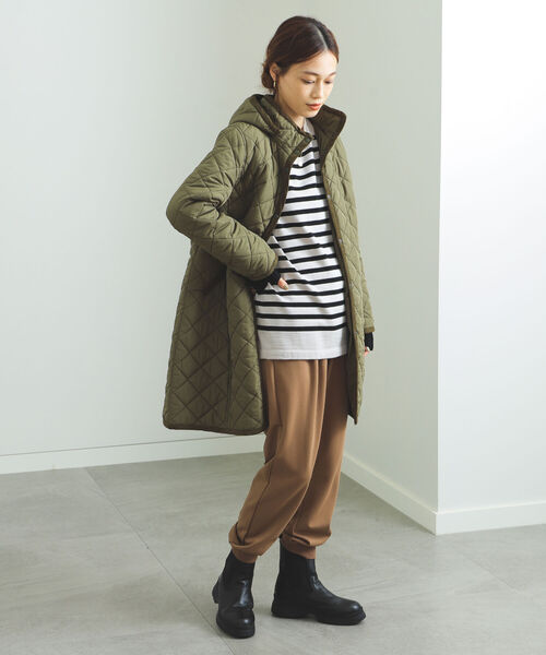 BEAMS HEART（ビームスハート）の「BEAMS HEART / キルティング フードコート（その他アウター・レディース・ベージュ/ネイビー/オリーブ・SMALL/MEDIUM/LARGE）」の15枚目の写真