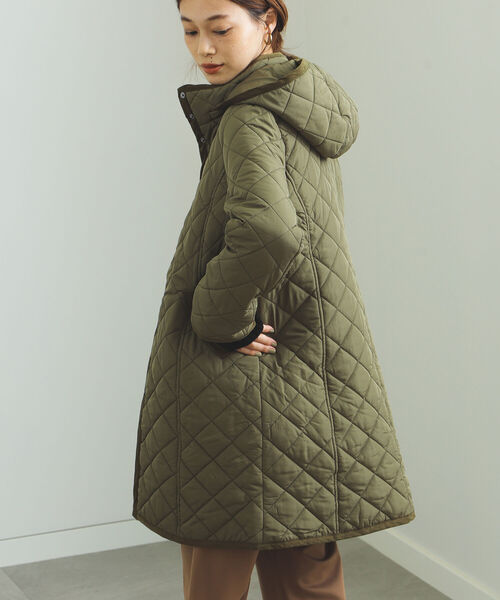 BEAMS HEART（ビームスハート）の「BEAMS HEART / キルティング フードコート（その他アウター・レディース・ベージュ/ネイビー/オリーブ・SMALL/MEDIUM/LARGE）」の18枚目の写真