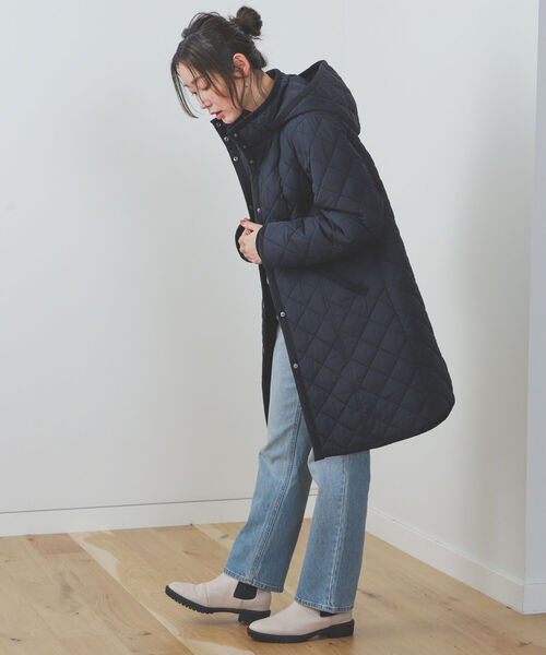 BEAMS HEART（ビームスハート）の「BEAMS HEART / キルティング フードコート（その他アウター・レディース・ベージュ/ネイビー/オリーブ・SMALL/MEDIUM/LARGE）」の21枚目の写真