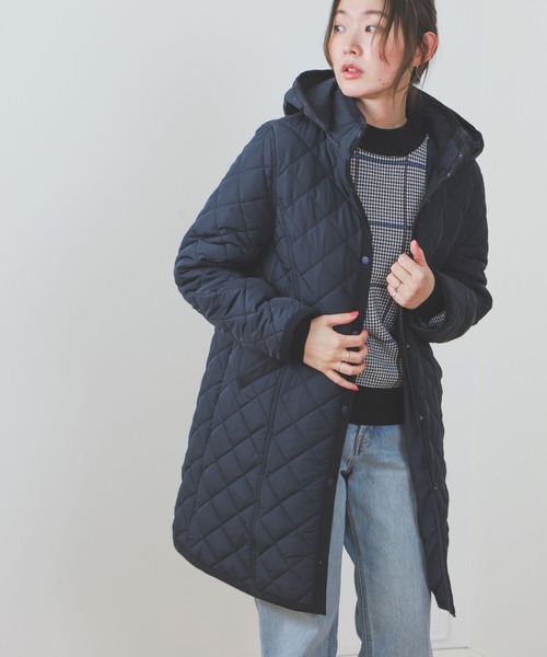 BEAMS HEART（ビームスハート）の「BEAMS HEART / キルティング フードコート（その他アウター・レディース・ベージュ/ネイビー/オリーブ・SMALL/MEDIUM/LARGE）」の6枚目の写真
