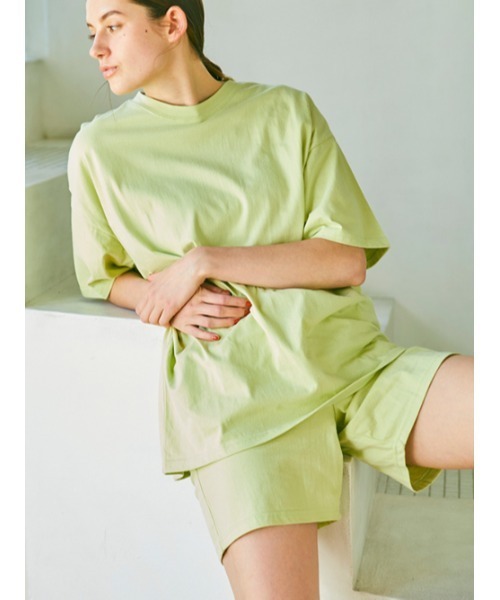 AMAIL（アマイル）の「HOPPYメロンセットアップ（ルームウェア/パジャマ・レディース・ホワイト/ブラック/グリーン・FREE）」の3枚目の写真