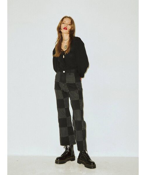 jouetie（ジュエティ）の「スクエア2WAYカーデ（カーディガン/ボレロ・レディース・ブラック/レッド/オレンジ/グリーン・MEDIUM）」の9枚目の写真