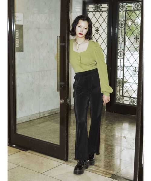 jouetie（ジュエティ）の「スクエア2WAYカーデ（カーディガン/ボレロ・レディース・ブラック/レッド/オレンジ/グリーン・MEDIUM）」の20枚目の写真