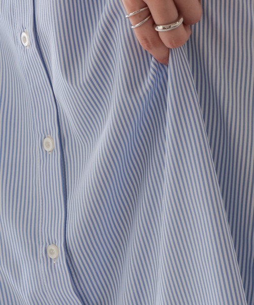 DISCOAT(ディスコート)の「【WEB限定】スタンドフリルワンピース(シャツワンピース・レディース・ホワイト/スカイブルー/ブラック/サックスブルー/イエロー・FREE)」の10枚目の写真