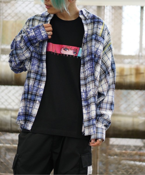 9090（ナインティナインティ）の「【WEB限定】LHP/エルエイチピー/ アニメーションプリントTシャツ(目)（Tシャツ/カットソー・レディース・ホワイト/ブラック・MEDIUM/LARGE）」の2枚目の写真