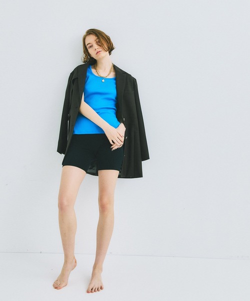 UNITED TOKYO（ユナイテッドトウキョウ）の「beautility　リバーテレコ タンクトップ（タンクトップ・レディース・ブラック/ブルー/グリーン・FREE）」の7枚目の写真