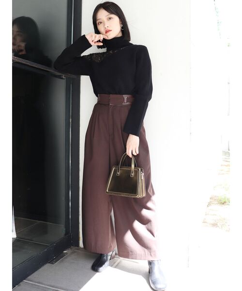 MURUA（ムルーア）の「トラペーズミニBAG（ハンドバッグ・レディース・ブラック/ブラウン/その他1・FREE）」の8枚目の写真