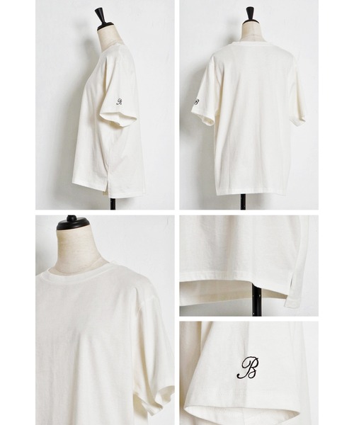 Bonjour Sagan(ボンジュールサガン)の「【2021新作 Pre Autumn】オリジナル袖刺繍T(Tシャツ/カットソー・レディース・ホワイト/グレー・FREE)」の19枚目の写真