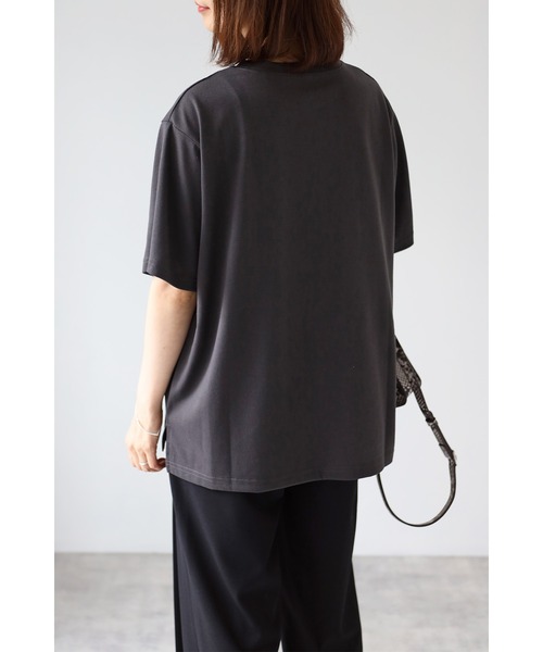 Bonjour Sagan(ボンジュールサガン)の「【2021新作 Pre Autumn】オリジナル袖刺繍T(Tシャツ/カットソー・レディース・ホワイト/グレー・FREE)」の6枚目の写真