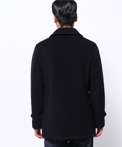 EDIFICE（エディフィス）の「◇カルゼカットパイルハーフD/Bコート（ピーコート・メンズ・チャコールグレー/ネイビー・46/48/44/50）」の10枚目の写真