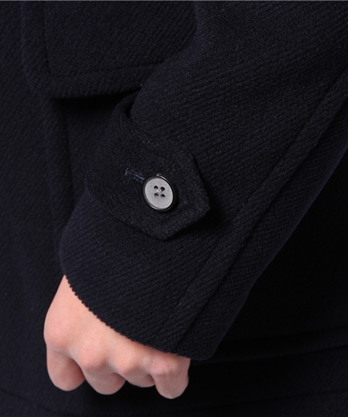 EDIFICE（エディフィス）の「◇カルゼカットパイルハーフD/Bコート（ピーコート・メンズ・チャコールグレー/ネイビー・46/48/44/50）」の14枚目の写真