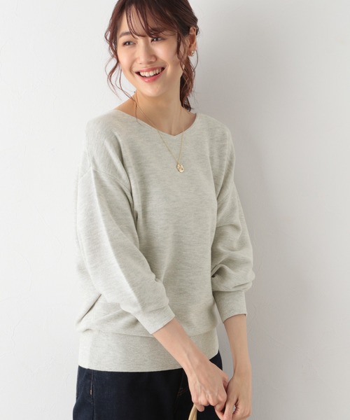 GLOBAL WORK（グローバルワーク）の「トリプルイージーニットプルオーバー/942802（ニット/セーター・レディース・グレー/オフホワイト/アイボリー/ワインレッド/その他/モカ/ライトベージュ/ラベンダー/その他1・SMALL/MEDIUM/LARGE）」の3枚目の写真