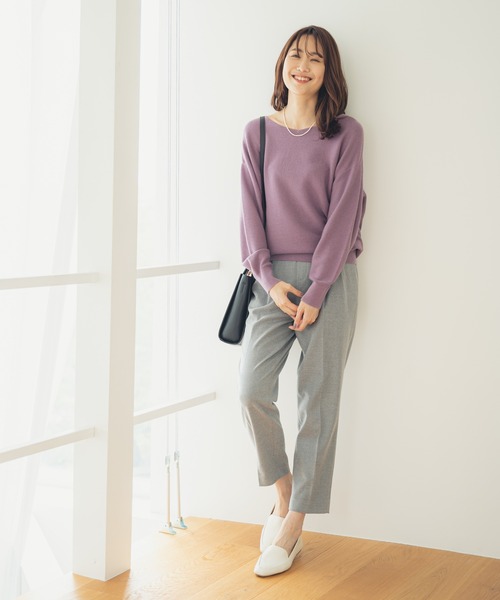 GLOBAL WORK（グローバルワーク）の「トリプルイージーニットプルオーバー/942802（ニット/セーター・レディース・グレー/オフホワイト/アイボリー/ワインレッド/その他/モカ/ライトベージュ/ラベンダー/その他1・SMALL/MEDIUM/LARGE）」の19枚目の写真