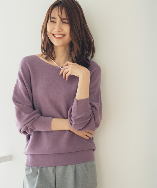 GLOBAL WORK（グローバルワーク）の「トリプルイージーニットプルオーバー/942802（ニット/セーター・レディース・グレー/オフホワイト/アイボリー/ワインレッド/その他/モカ/ライトベージュ/ラベンダー/その他1・SMALL/MEDIUM/LARGE）」の18枚目の写真