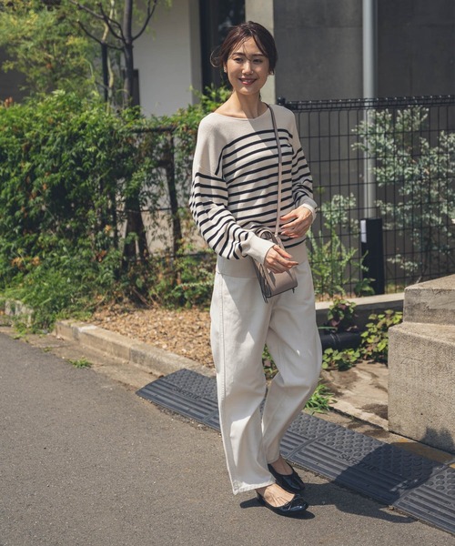 GLOBAL WORK（グローバルワーク）の「トリプルイージーニットプルオーバー/942802（ニット/セーター・レディース・グレー/オフホワイト/アイボリー/ワインレッド/その他/モカ/ライトベージュ/ラベンダー/その他1・SMALL/MEDIUM/LARGE）」の16枚目の写真