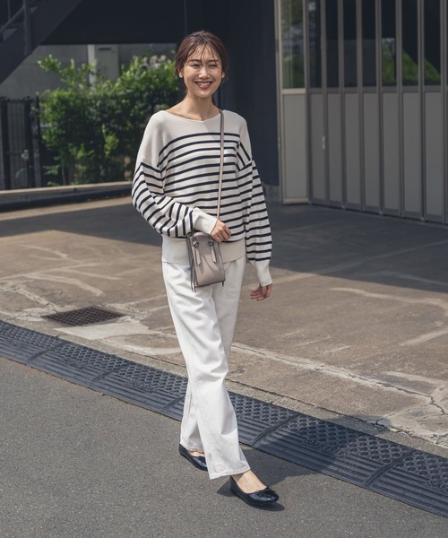 GLOBAL WORK（グローバルワーク）の「トリプルイージーニットプルオーバー/942802（ニット/セーター・レディース・グレー/オフホワイト/アイボリー/ワインレッド/その他/モカ/ライトベージュ/ラベンダー/その他1・SMALL/MEDIUM/LARGE）」の15枚目の写真