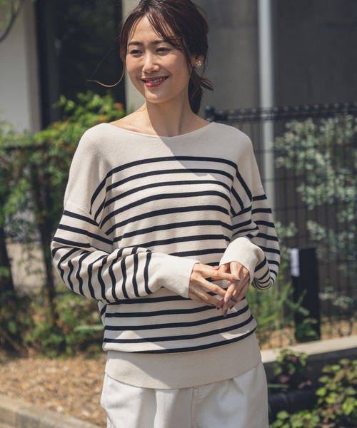 GLOBAL WORK（グローバルワーク）の「トリプルイージーニットプルオーバー/942802（ニット/セーター・レディース・グレー/オフホワイト/アイボリー/ワインレッド/その他/モカ/ライトベージュ/ラベンダー/その他1・SMALL/MEDIUM/LARGE）」の13枚目の写真