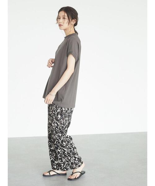 Green　Parks（グリーンパークス）の「ハイネックラグランTEE＊（Tシャツ/カットソー・レディース・オフホワイト/ブラック/オレンジ/ブラウン・FREE）」の9枚目の写真