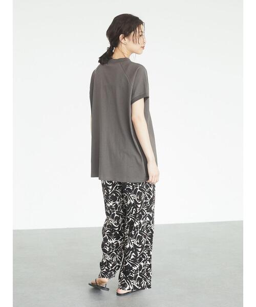 Green　Parks（グリーンパークス）の「ハイネックラグランTEE＊（Tシャツ/カットソー・レディース・オフホワイト/ブラック/オレンジ/ブラウン・FREE）」の10枚目の写真